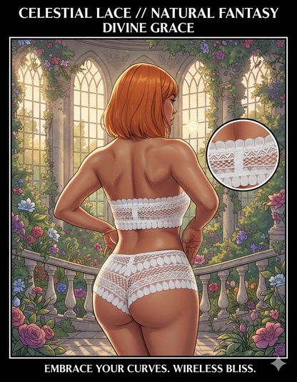 Floral Lace Strapless Set: Wireless Freedom. Unpadded Comfort. The Perfect Invisible Lingerie for Your Special Occasions. Shop S-XL.