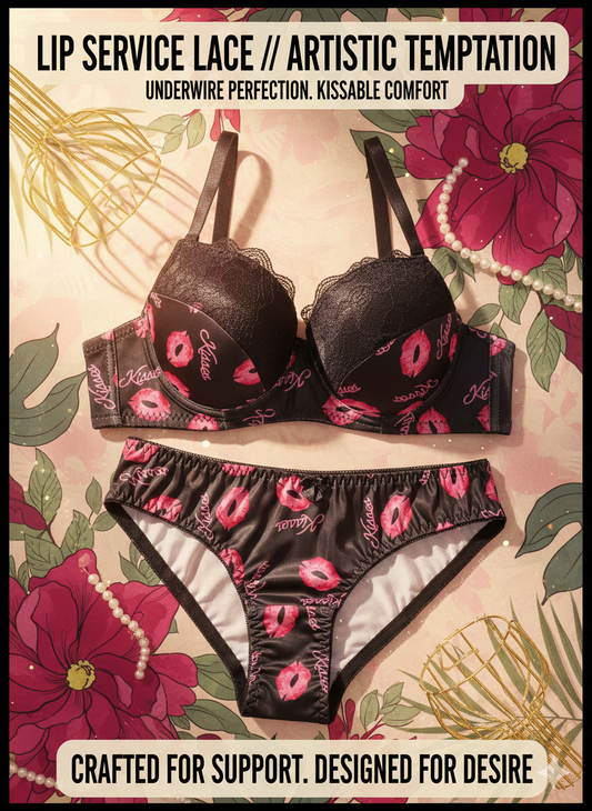Floral Printed Push Up Lingerie Set with Steel Ring: Women's Supportive Underwire Lace Bra Set - High-Stretch Patchwork Sexy Intimates